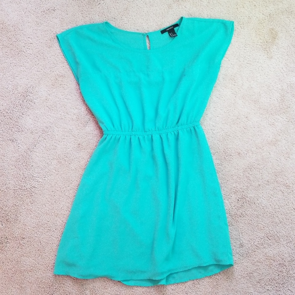 📌Forever 21 Teal Casual Dress/Free